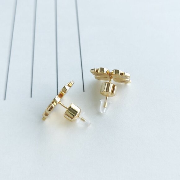 Kate Spade Legacy Logo Demi Fine Spade Flower Stud Earrings - Picture 4 of 4